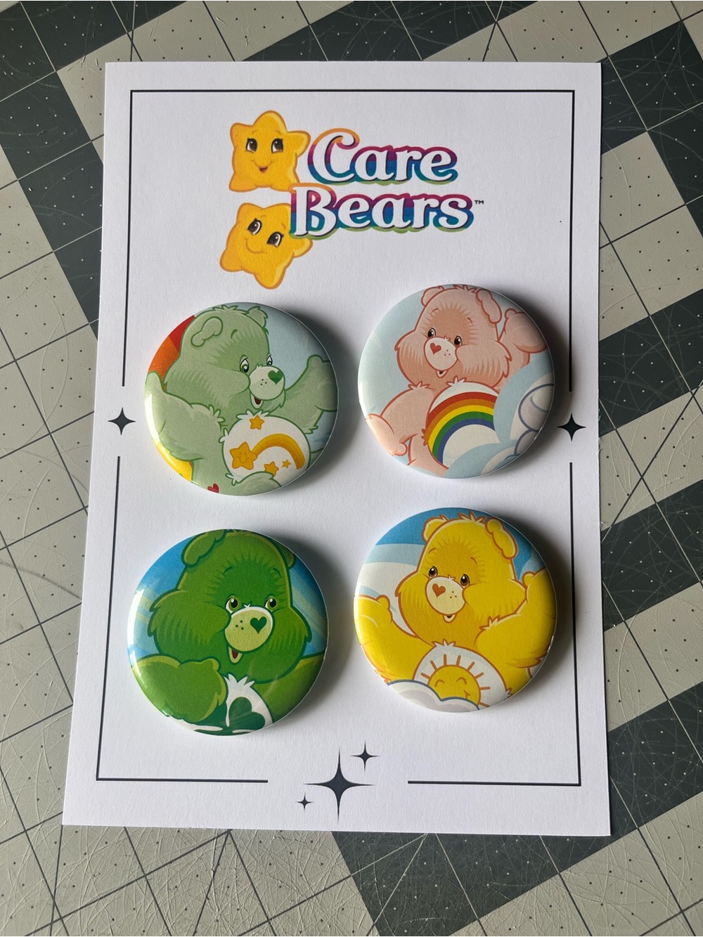 Care Bears pinback Button set